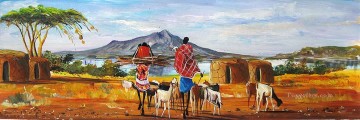 Casi en casa desde África Pinturas al óleo